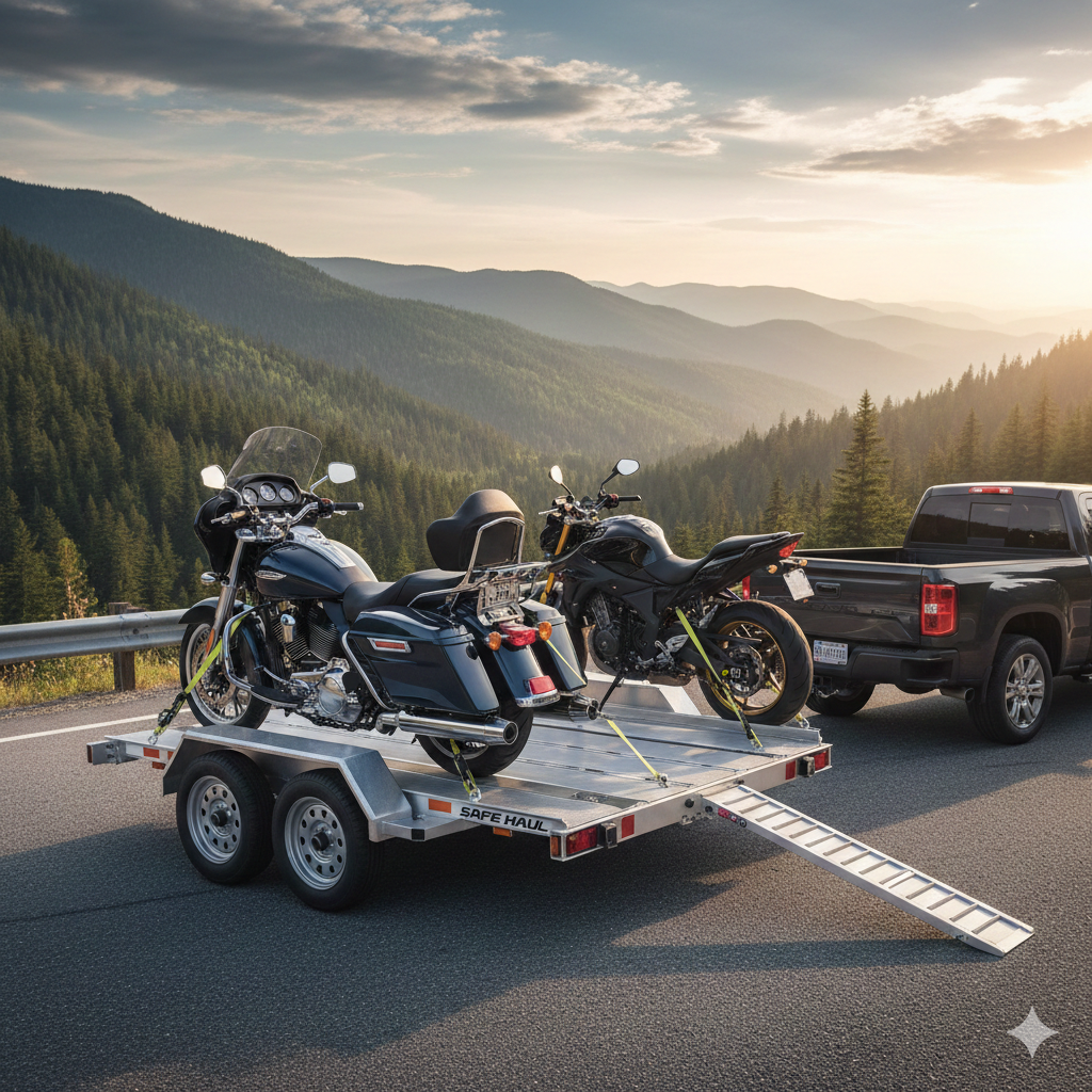 Two-Wheel Transport Trailers for Safe Motorcycle Towing